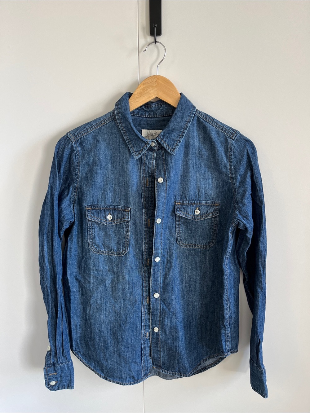 Blue Denim Button-Up Shirt